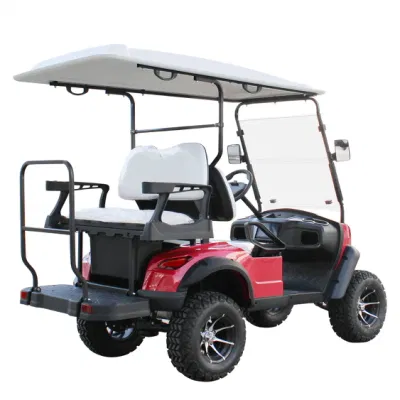 4 asientos Golf Buggy Sightseeing coche calle Legal levantado Carrito de golf de Electric Club Car
