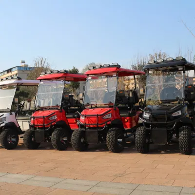 Lujo LSV 6 asientos 72V litio Buggy fuera de caza de carretera Carrito de Golf