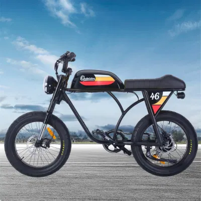 Off Road bicicleta eléctrica para el icono de la moda retro Ebike City Road Bike hombre 750W en bicicleta con suspensión de la horquilla delantera