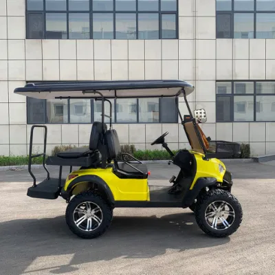 4 asientos de caza eléctrica se levantaron los carros de golf con la cesta delantera