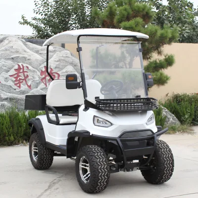 Batería 2 asientos autobús turístico Carro de Golf con trasero Caja de carga