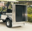 Vehículo utilitario eléctrico de 2 plazas con caja de carga, tipo mini camión, certificado CE/EEC.