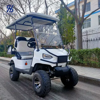 China Nuevo 4 rueda de Golf Carro de Golf vehículo utilitario 2+2 asientos Coche del Club eléctrico 48V batería de litio Golf Cart vehículo eléctrico