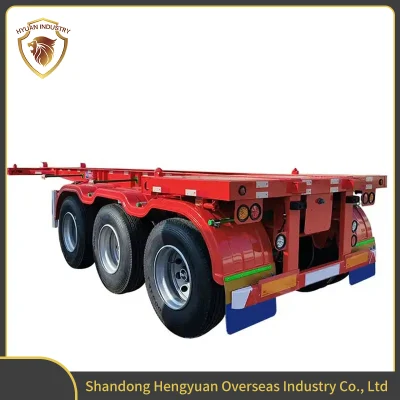 Fábrica Venta directa vehículo utilitario 50tons 3 chasis de contenedor de ejes 12units camión de remolque Semitrailer Skeleton con 40ft Twist Lock