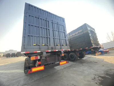 Dashan lado que gira Semi-remolque izquierda y derecha Autodescarga elevada Caja 60t/70t/80t100t Semi-remolque de servicio pesado