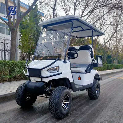 China Nuevo 4 rueda de Golf Carro de Golf vehículo utilitario 2+2 asientos Coche del Club eléctrico 48V batería de litio Golf Cart vehículo eléctrico
