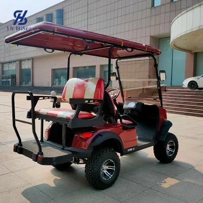 China Nuevo 4 rueda de Golf Carro de Golf vehículo utilitario 2+2 asientos Coche del Club eléctrico 48V batería de litio Golf Cart vehículo eléctrico