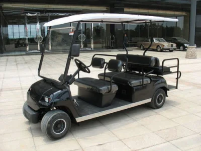 6 pasajeros del asiento trasero plegado Eléctrico Eléctrico autobús de turismo Club de Golf Cart (LT-A4+2)