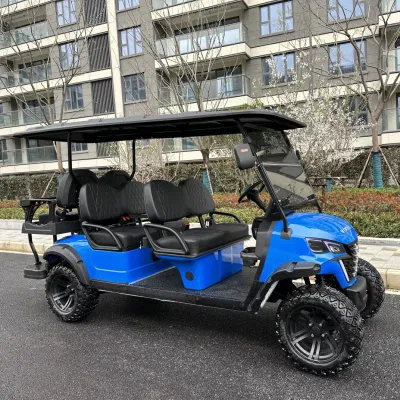 Alta calidad 6 pasajeros 4+2 asientos 72V 5kw coche turístico Carrito eléctrico de Golf