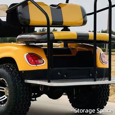 2024 Feiyueda 6 4 2 asientos Free Customized Color Street Legal eléctrico Amarillo Gulf Carts eléctrico Amarillo Golf Car