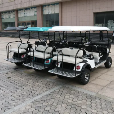 Corriente alterna Dynamo tienen Ready Goods Road off Wheels New OFF Road 4+2 seater Electric Golf Cart for Sale