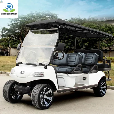 China fabricado con 6 asientos de aluminio eléctrico alimentado por batería Carrito de Golf Calle Legal coche eléctrico para la venta