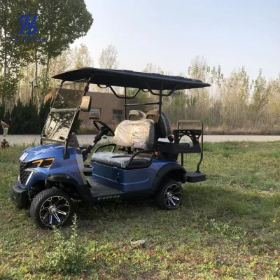 Fábrica 2+2 asientos Sightseeing Bus Club Carrito 48V60V72V batería de litio Carrito eléctrico de Golf Cochecitos de Caza vehículo eléctrico