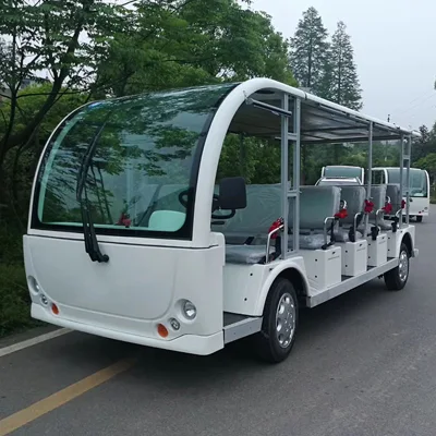 Motor Super Charge 14 asientos autobús turístico eléctrico coche turístico Carrito de Golf Mini Bus