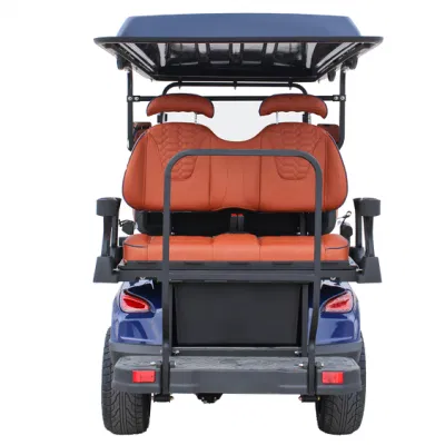 Asientos Flip Flop de alta potencia de 4 asientos con batería de litio Golf Electric Vehicle Street Legal Golf Cart