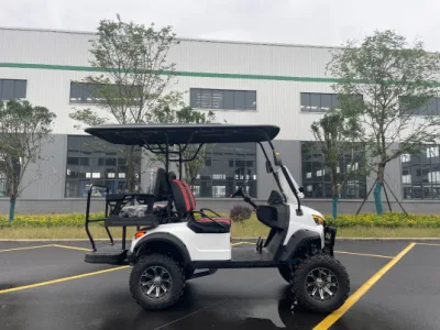 Profesional cómodo Multifuncional 4 vidente eléctrico carrito de golf con techo solar Y certificado aprobado para Recreation 35km/H