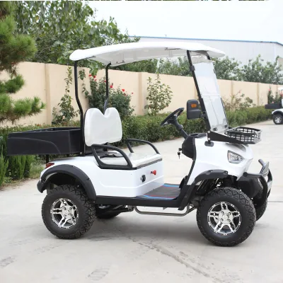 Batería 2 asientos autobús turístico Carro de Golf con trasero Caja de carga