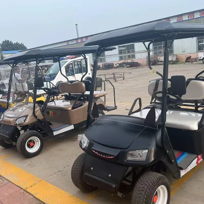 2024 New Design Street Legal Elevó Electric Club Car 4 Seater Golf Cart Acero bastidor Fabricante Electric Golf Cart