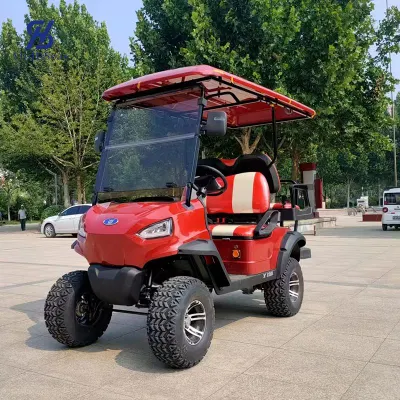 China Nuevo 4 rueda de Golf Carro de Golf vehículo utilitario 2+2 asientos Coche del Club eléctrico 48V batería de litio Golf Cart vehículo eléctrico