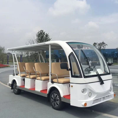 Certificación CE batería de litio Evolution 72V Nuevo eléctrico 11 asientos Paseos turísticos Carts de Golf Solar Electric