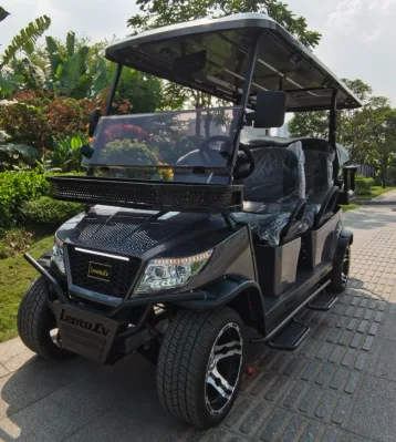 5kw asientos Golf Car 6 Motor de suspensión independiente disco de freno Dirección asistida neumáticos de 14 pulgadas Carro de Golf eléctrico
