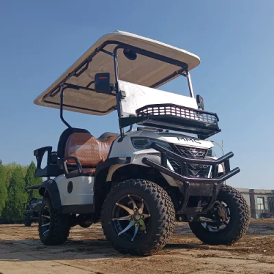 MMC Nuevo levantado 48V carros de golf eléctricos 2 asientos de la persona White off Road Golf Scooter 4 rueda de litio 4 asientos Carro de golf solar