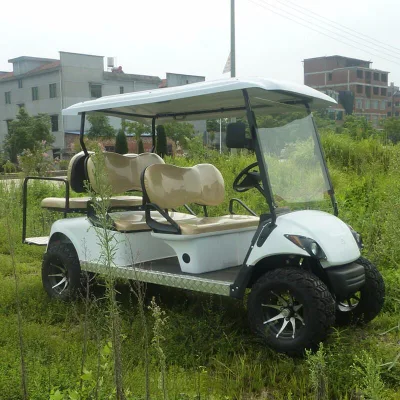 Nueva zona rosa de 48V para 6 personas carro de golf 6 pasajero tener listos los bienes cochecito de golf carro eléctrico