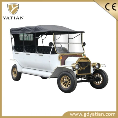 48V de 8 asientos de coches clásicos eléctrico Antique carro de golf con chasis de acero para hacer turismo.