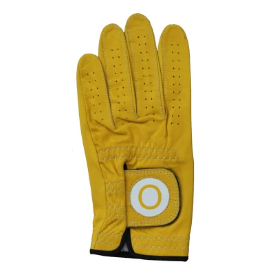 Verde Naranja Plata Turquesa todo Rojo Cabretta cuero Golf Guante