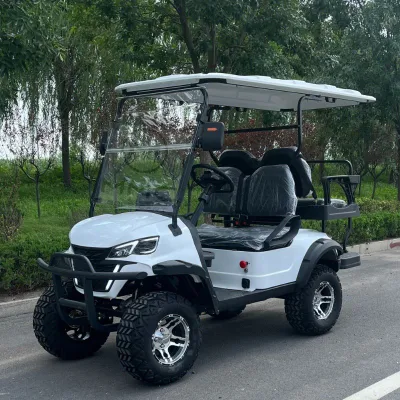 2023 Nuevo 4 rueda 48V 4 asientos Golf Scooters 3 - 4 personas 5kw 72V batería de litio Viajes eléctricos Golf Carro