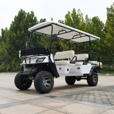 Corriente alterna Dynamo tienen Ready Goods Road off Wheels New OFF Road 4+2 seater Electric Golf Cart for Sale