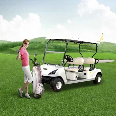 Ce aprobar 4 personas carro de golf con tapas de cajas (DG-C4).
