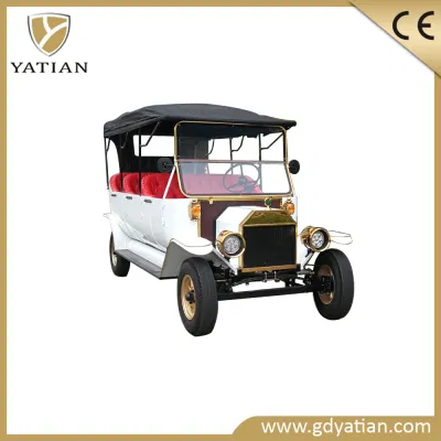 48V de 8 asientos de coches clásicos eléctrico Antique carro de golf con chasis de acero para hacer turismo.