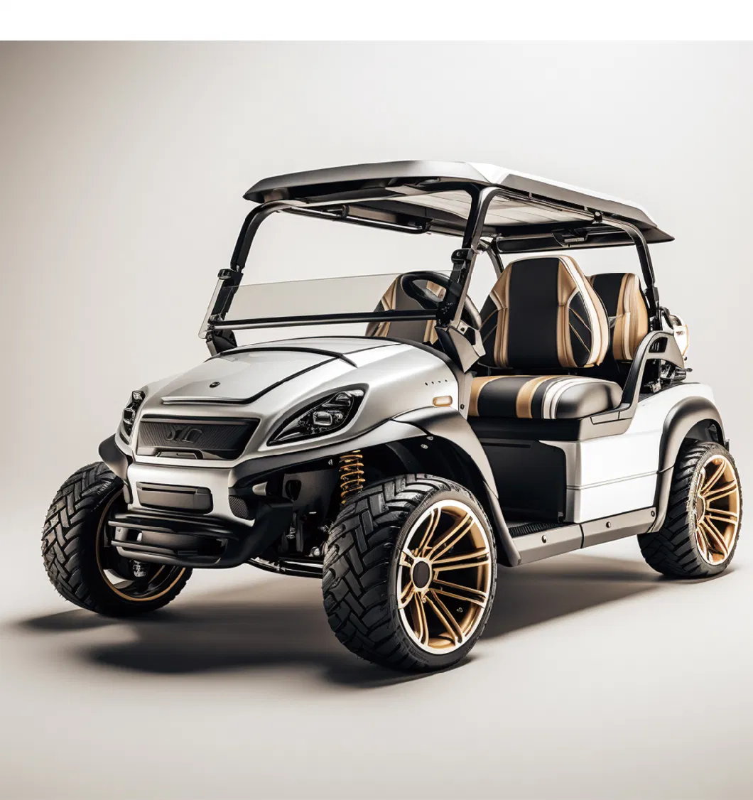48/72V Exclusive Style Modern Fashion 2023 Brand New Design 4 Seat Sightseeing Bus Club Cart Electric Lithium Battery Golf Buggy Hunting Cart with CE DOT