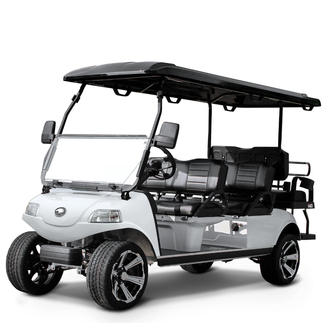 6-Seater High Power Electric Golf Car Shuttle Bus with Rear Seat