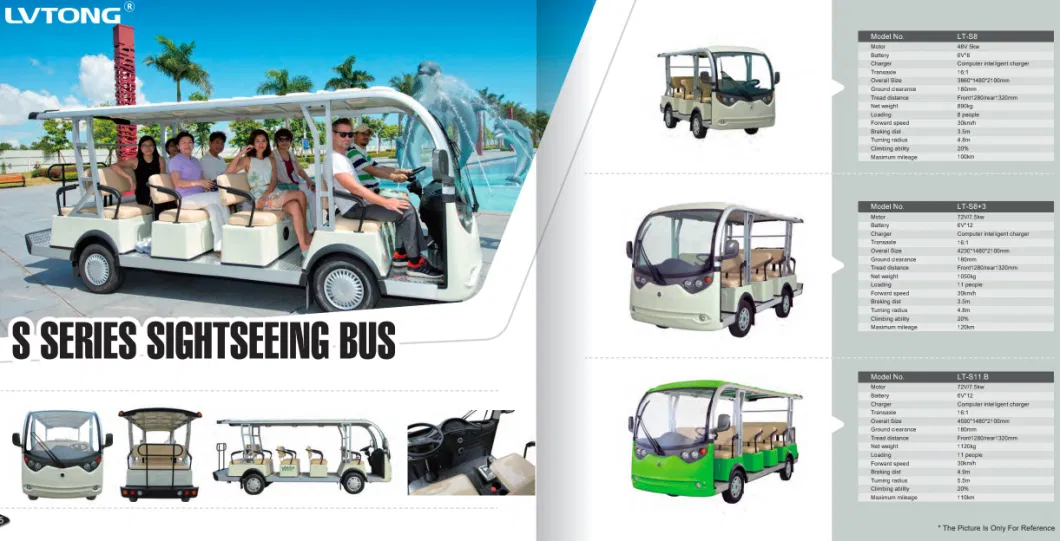 8 Passenger Electric Vintage Electric Sightseeing Bus Golf Cart (Lt-S8. FB)