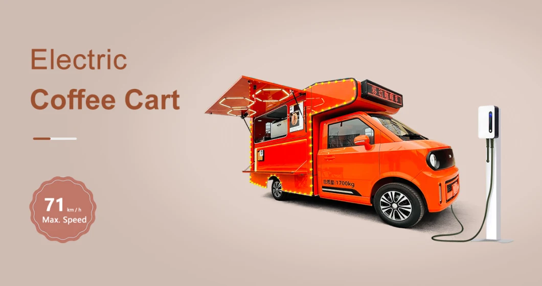 Hot Dog Cart Coffee Cart Street Food Cart Pure Electric Car 4 Wheels