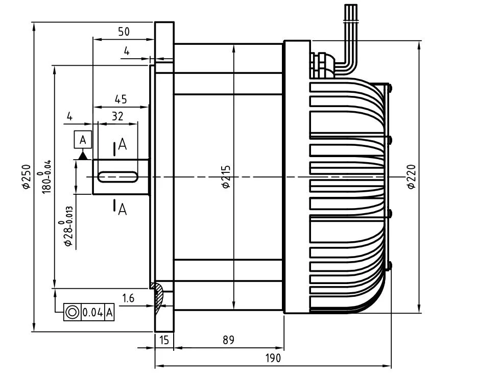 Super Torque Brushless DC Servo Motor 48V 4kw 25.5n. M 1500rpm Is Applicable to Marine Motor, Heavy Agricultural Vehicle, Golf and Other Battery Vehicles