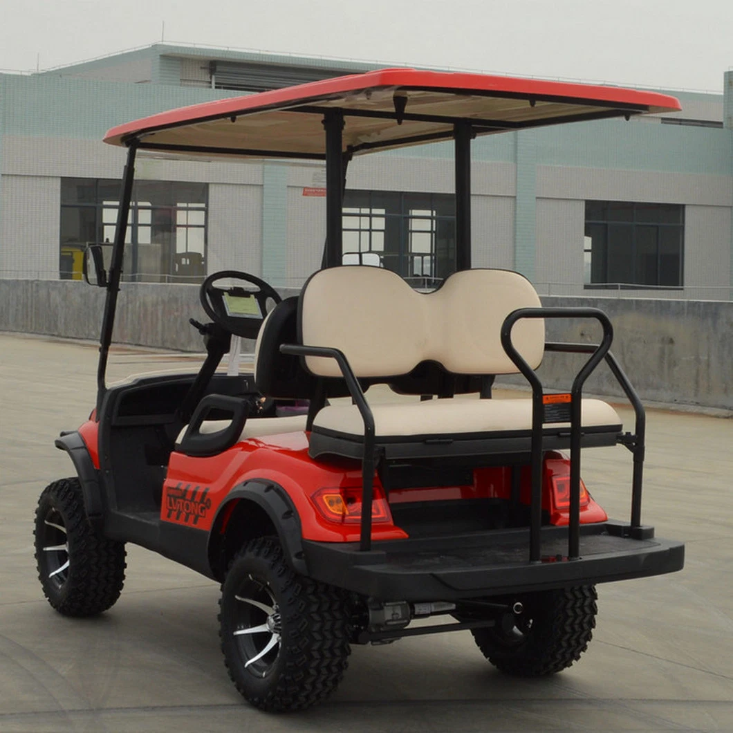 4 Passengers 48V 4kw Mini Go Kart Pickup Truck Lifted Hunting Cart Electric Golf Buggy Car Price with Back Seats