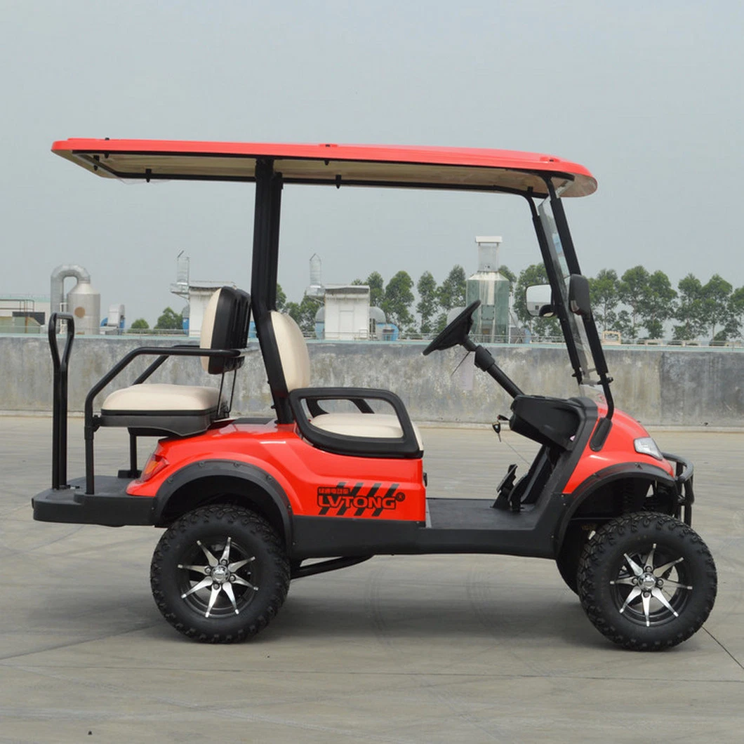 4 Passengers 48V 4kw Mini Go Kart Pickup Truck Lifted Hunting Cart Electric Golf Buggy Car Price with Back Seats