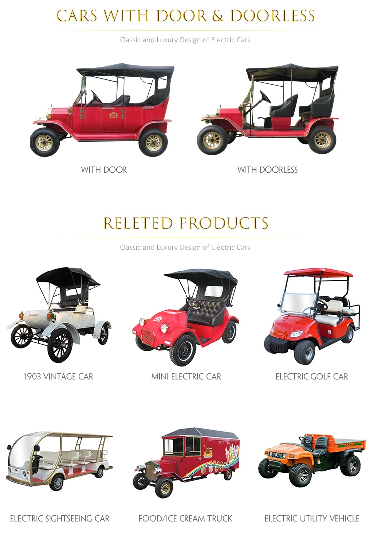 Splendid Design Chassis Electric Car Golf Cart with Roof in China