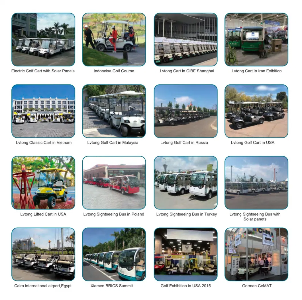 2022 Electric Sightseeing Bus Golf White 2 Seat Electric Golf Car (LT-A2)