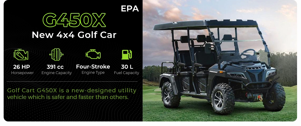 2024 New 10KW 4 Seater 4X4 Hunting Car Electric Golf Car