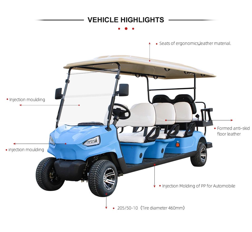 Good Service 20-30 Km/H Wuhuanlong 3850*1200*1850 Jiangsu Trolley Car Electric Golf Cart