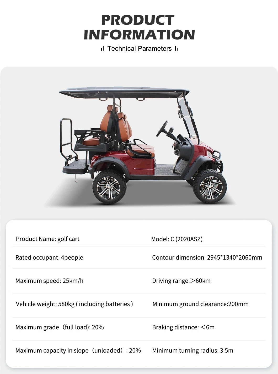 48/72V Aluminum Chassis Frame 4 Seat Electric Lithium Battery Golf Buggy Hunting Cart Street Legal Golf Cart Vehicle