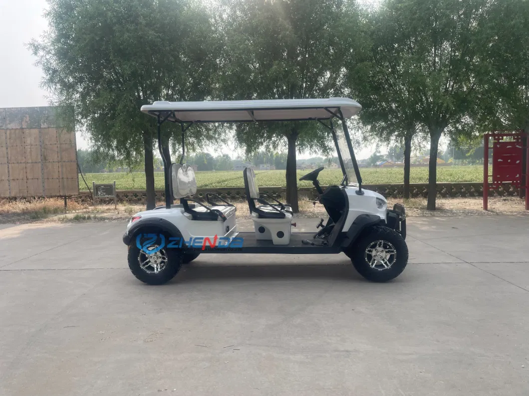 6 Passenger Wildcat 48V Electric Golf Cart Limo Lsv Low Speed Vehicle Six Seater 48V White