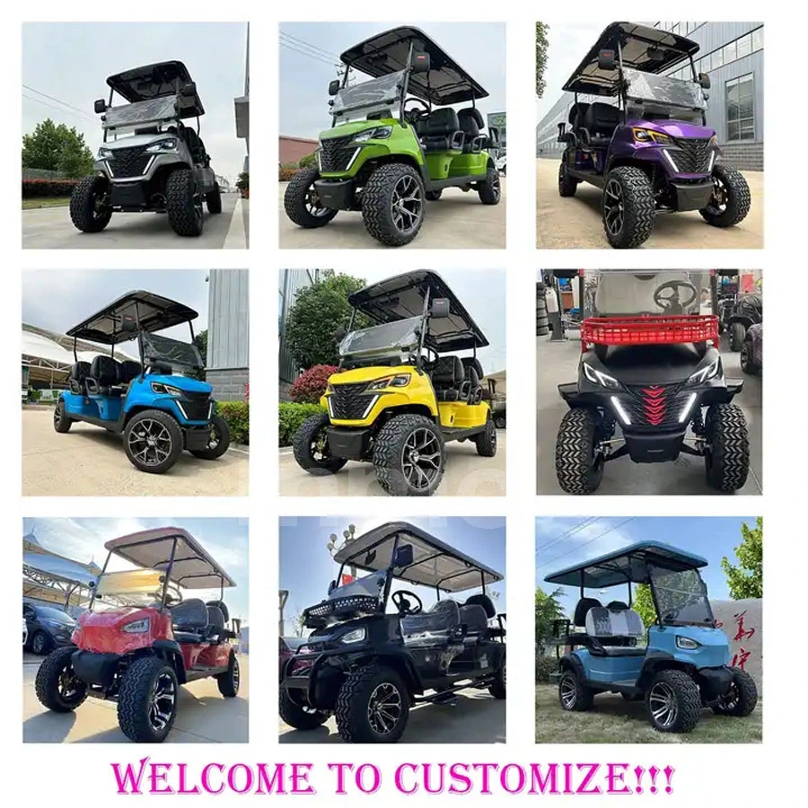 2023 New 48V 4 Wheel 4 Seater Golf Scooters 3 - 4 People 5kw 72V Lithium Battery Electric Travel Golf Cart