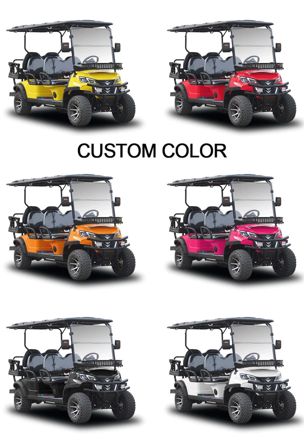 D80 Factory Wholesale 6 Seat Sightseeing Bus Club Cart Electric Golf Buggy