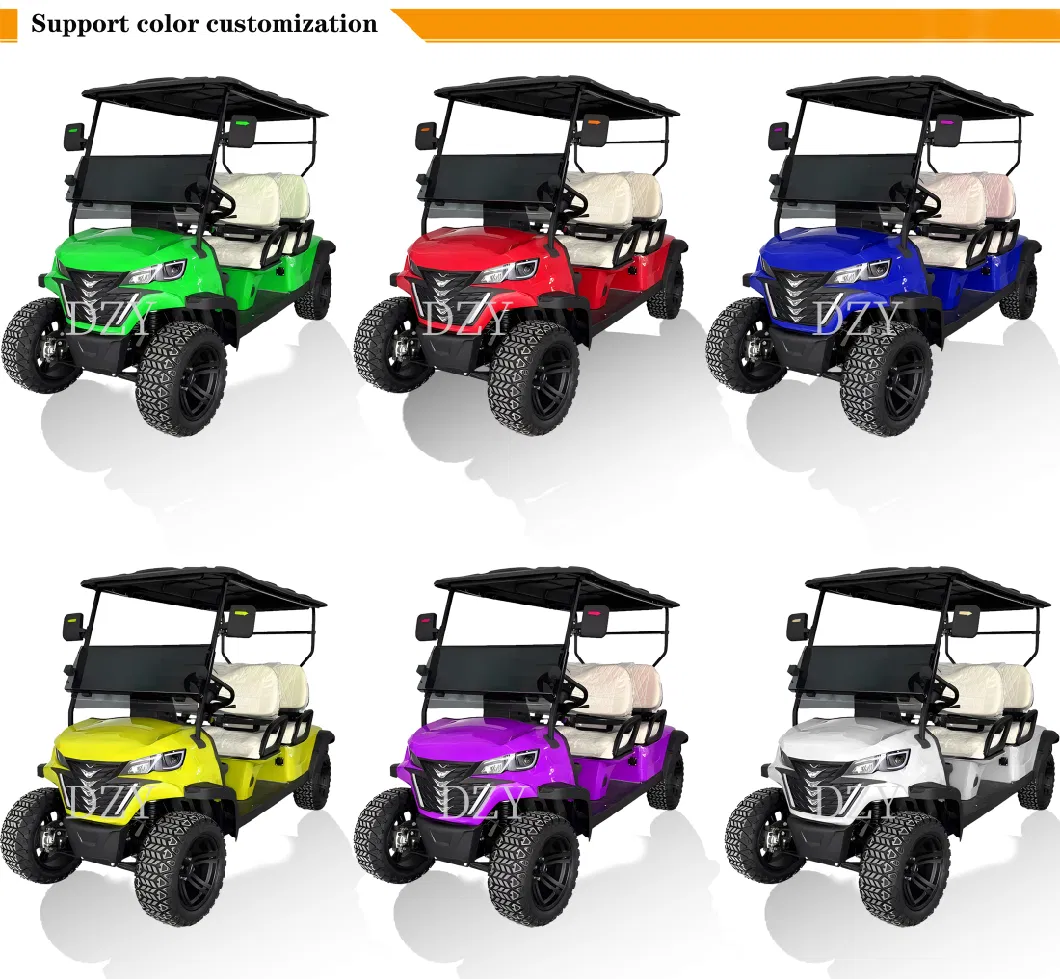 China New 4 People Golf Cart 72V Electric Hunting Cart for Sale