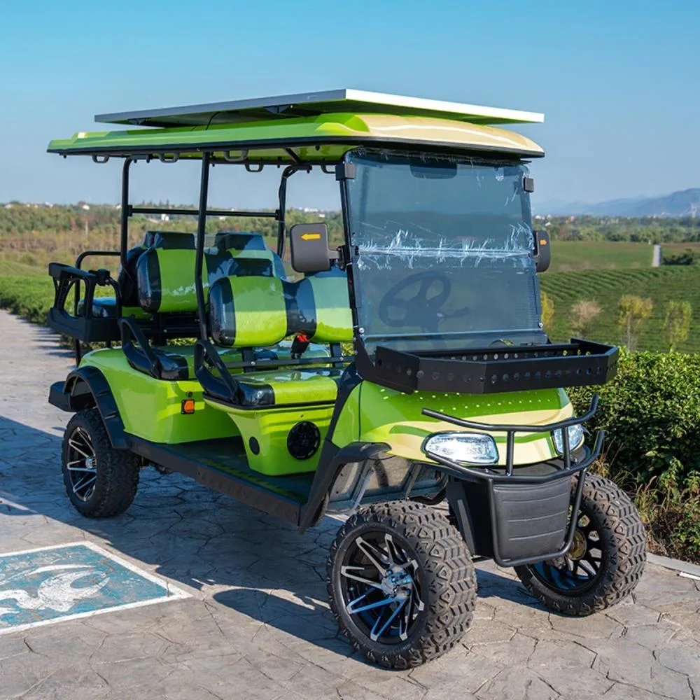 Go Kart 4 Passengers Golf Cart Rear 2 Seats Electric Golf Cart